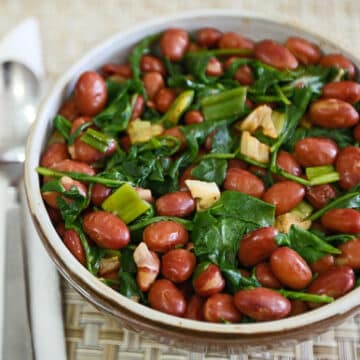 Pink Beans with Spring Greens