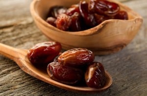 Dates on a spoon