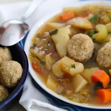 Sephardic-Style Matzo Ball Soup (vegan)