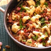 Quinoa and cauliflower pilaf