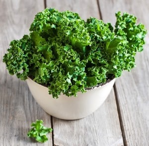 Curly green kale