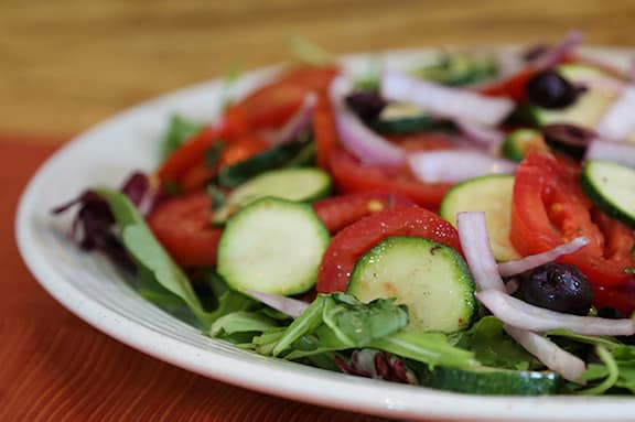 Tomato, Zucchini, and Red Onion Salad
