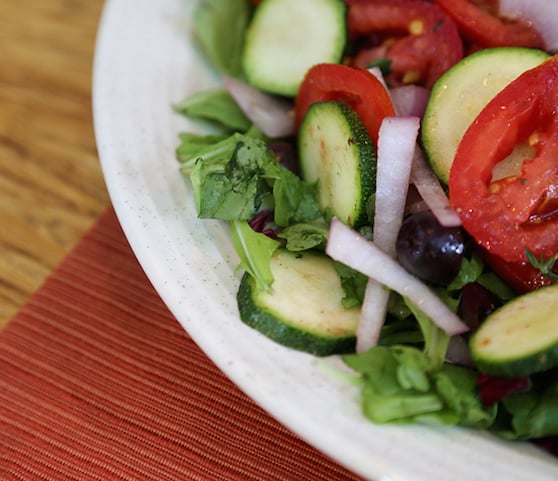 Tomato, Zucchini, and Red Onion Salad recipe