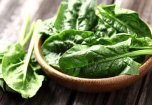 Raw Spinach in bowl