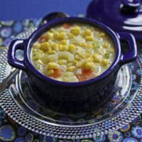 Vegan creamy corn chowder