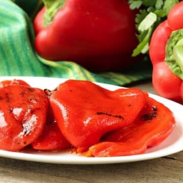 Grilled red peppers