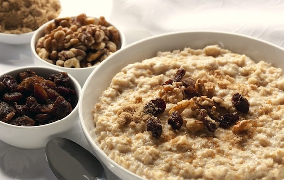 Oatmeal with nuts and dried fruits