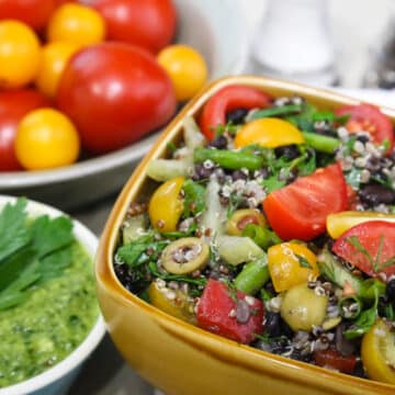 Herb Garden Couscous or Quinoa and Black Bean Salad