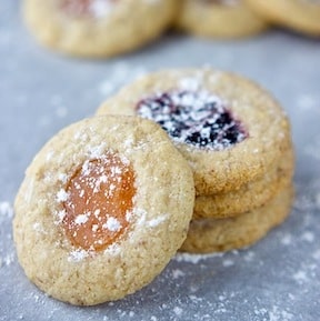 Vegan and Gluten-Free Almond Thumbprint Cookies