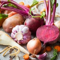 Assorted root vegetables