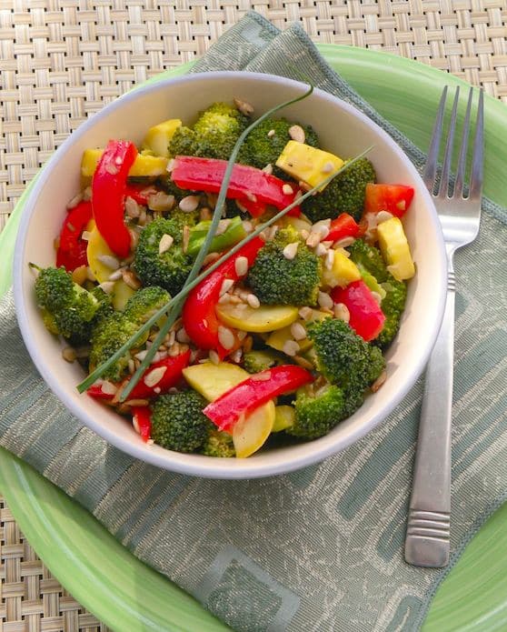 Broccoli and summer squash relish salad recipe