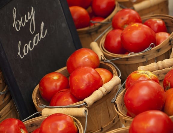 Buy local tomatoes