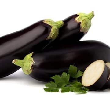 Fresh eggplants