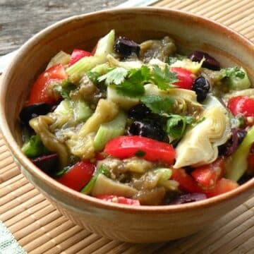 eggplant and artichoke salad