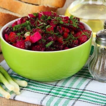 Beet salad with beet greens