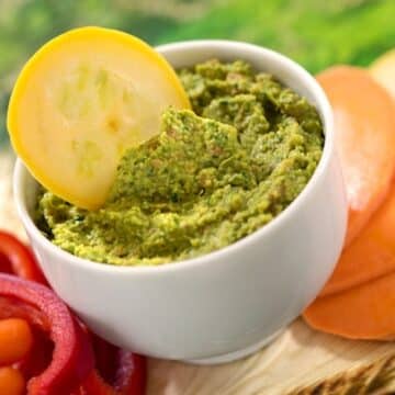 Green pea, parsley, and pistachio dip