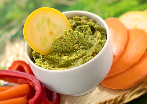 Green pea, parsley, and pistachio dip