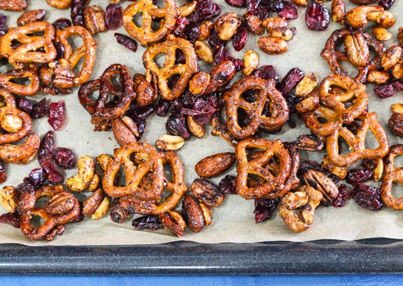 Sweet and Savory Nuts and Pretzels