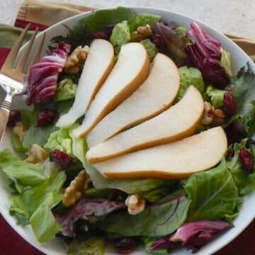 Pear, Walnut, and Cranberry Salad