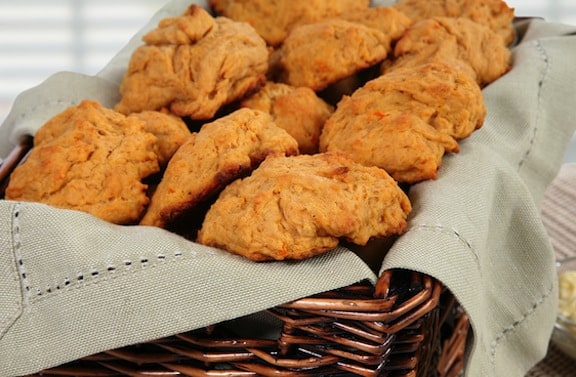 Soft Vegan Sweet Potato Dinner Biscuits