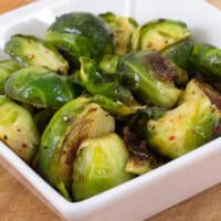 Cider-Braised brussels sprouts