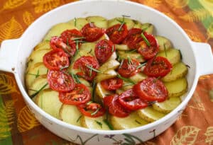 Roasted Potatoes and Tomatoes with Rosemary