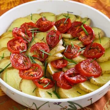 Roasted Potatoes and Tomatoes with Rosemary