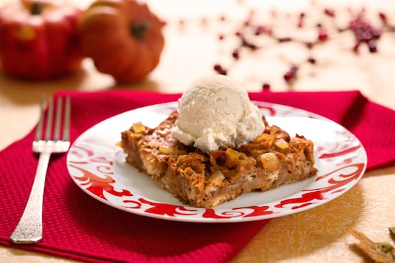 Pumpkin bread pudding