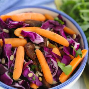 Red Cabbage, Carrot, and Apricot Salad