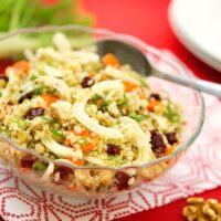 Quinoa, fennel, and cranberry salad