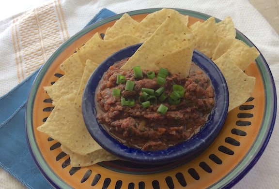 Cool and Spicy Black bean dip
