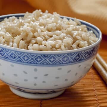 Brown rice in a bowl