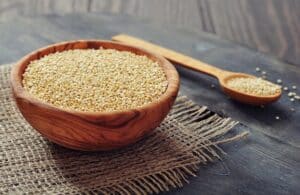 Raw Quinoa in a bowl