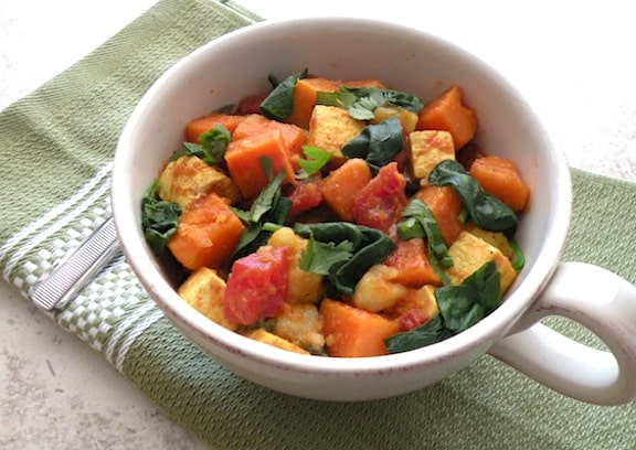 Easy Curried Sweet Potatoes and Tofu