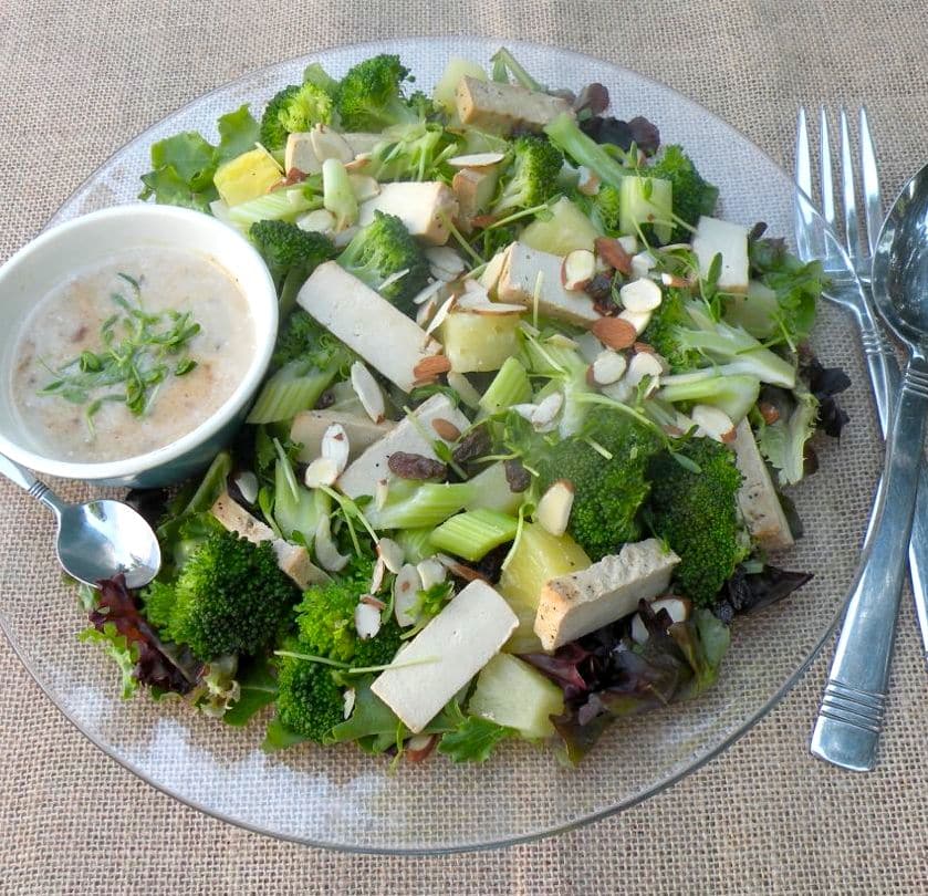 Tofu, broccoli, and pineapple salad recipe