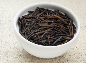 Wild rice in a bowl