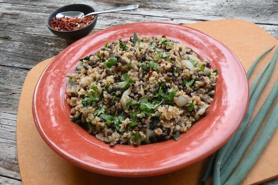 Mujaddarah Middle Eastern Bulgur And Lentil Pilaf