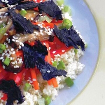 Raw Cauliflower sushi bowl by Amber Shea Crawley