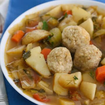 Sephardic style matzo ball soup