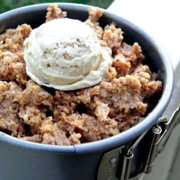 Warm Apple-Walnut Cobbler