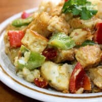 Marinated Potato and Tofu Salad with Dried Tomatoes