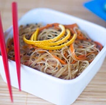 vegan gluten free orange sesame noodles