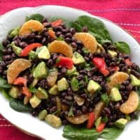 Avocado and black bean salad