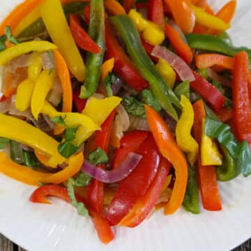 Rainbow Pepper and Red Onion