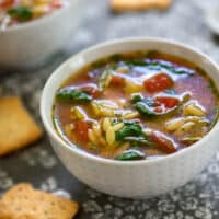 Lemony Spinach and Orzo Soup