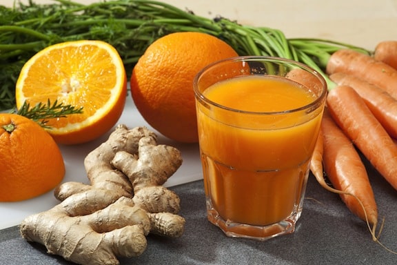 Carrot orange ginger juice