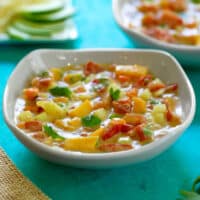 Cold tomato mango soup recipe