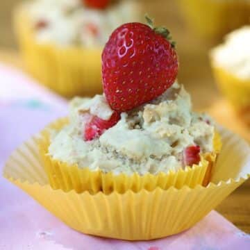 vegan and gluten-free strawberry shortcake muffins