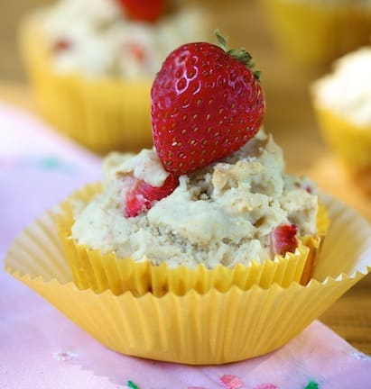 vegan and gluten-free strawberry shortcake muffins