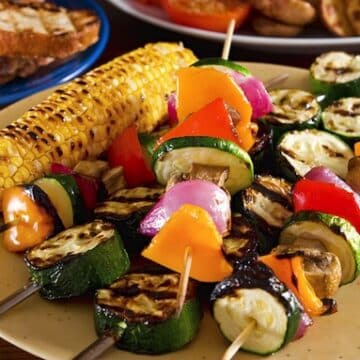 Grilled veggie kebabs